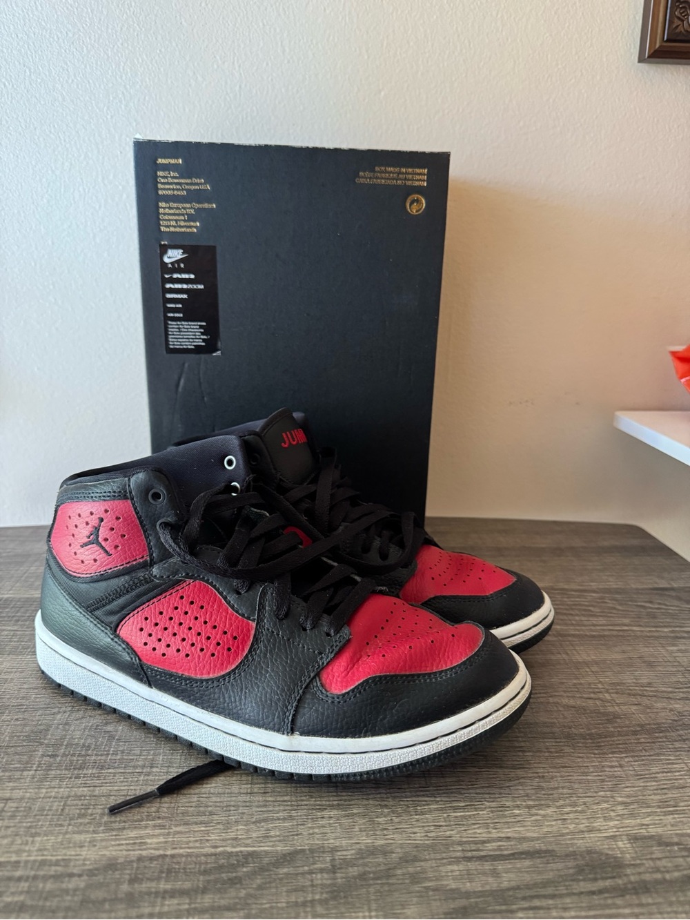 Nike Jumpman Kids' Black and Red High-Top Sneakers